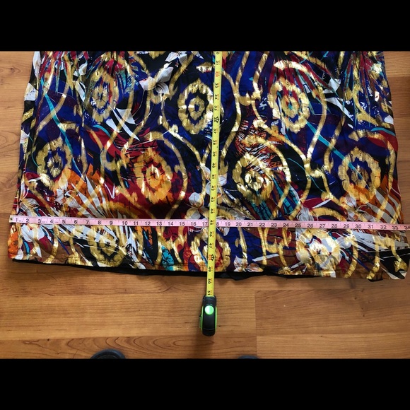 Oleg Cassini Formal Maxi Multi Color Dress - Picture 10 of 11